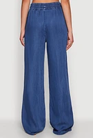 Womens WAX Chambray Palazzo Pants, Blue,