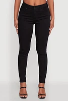 Womens WAX Five Pocket Solid Skinny Jeans,