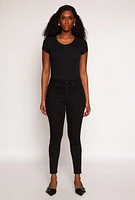 Womens WAX Cropped High Rise Skinny Jeans,