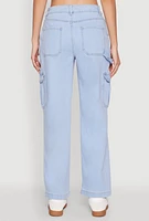 Womens WAX Cargo Straight Leg Carpenter Jeans, Blue, Size 11
