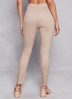 Womens WAX Twill Skinny Leg Pants, Khaki, Size 1