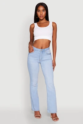 Womens WAX Whiskered Boot Cut Jeans, Blue, Size 0