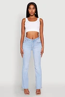 Womens WAX Whiskered Boot Cut Jeans, Blue, Size 0