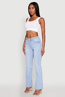 Womens WAX Whiskered Boot Cut Jeans, Blue, Size 0