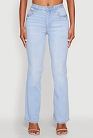 Womens WAX Whiskered Boot Cut Jeans, Blue, Size 0