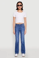 Womens WAX Whiskered Boot Cut Jeans, Blue, Size 1