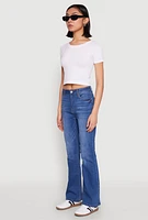 Womens WAX Whiskered Boot Cut Jeans, Blue, Size 1