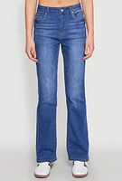 Womens WAX Whiskered Boot Cut Jeans, Blue,