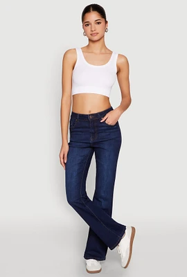 Womens WAX Whiskered Boot Cut Jeans, Blue, Size 7