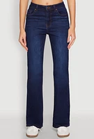 Womens WAX Whiskered Boot Cut Jeans, Blue,