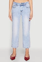 Womens WAX Straight Leg Capri Jeans, Blue,