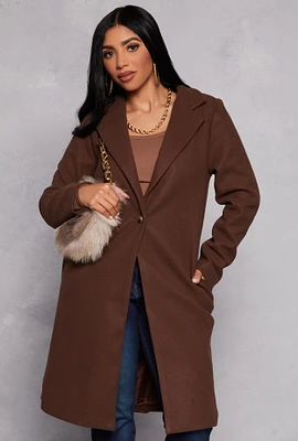 Womens One Button Coat,