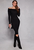Womens Greek Key Off the Shoulder Dress,