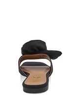Womens Rose Band Square Toe Sandals,