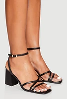Womens Strappy Block Heels,