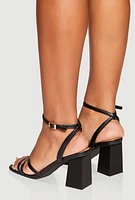 Womens Strappy Block Heels,