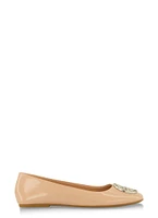 Womens Geo Pendant Ballet Flats,