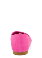 Womens Round Toe Flats, Pink, Size 7