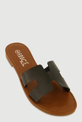 Womens H Band Slide Sandals,