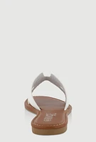 Womens H Band Slide Sandals, White, Size 7.5