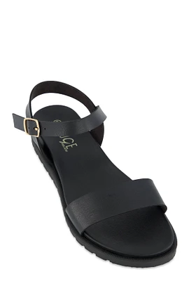 Womens Open Toe Buckle Strap Sandals,