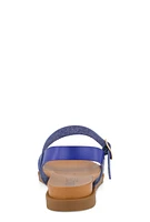 Womens Open Toe Buckle Strap Sandals, Blue, Size 9