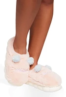 Womens Meow Faux Fur Slippers, 9-10