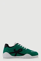 Womens Stylish Lace-Up Sneakers with Round Toe and Low Heel,