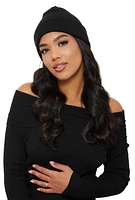 Womens Cuff Beanies 2 Pack, Black