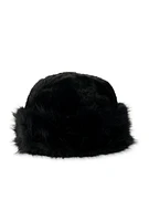 Womens Faux Fur Cossack Cap, Black