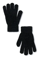 Womens Chenille Gloves, Black