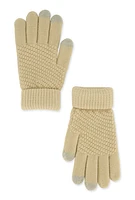 Womens Textured Knit Texting Gloves,