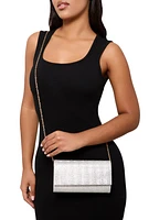 Womens Rhinestone Flap Clutch Purse, Gold