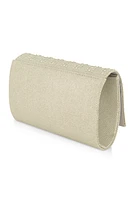 Womens Rhinestone Flap Clutch Purse, Gold