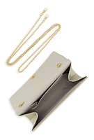 Womens Rhinestone Flap Clutch Purse, Gold