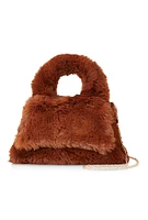 Womens Faux Fur Convertible Handbag,