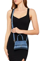 Womens Denim Convertible Crossbody Bag, Blue