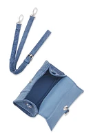 Womens Denim Convertible Crossbody Bag, Blue