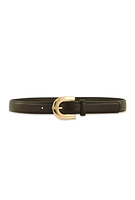 Womens Metallic Buckle Belt, Black, Size S-M