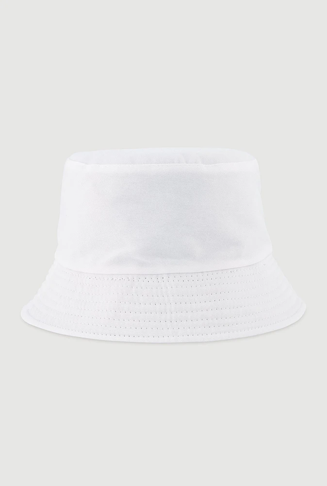 Womens Chic Bucket Hat, White