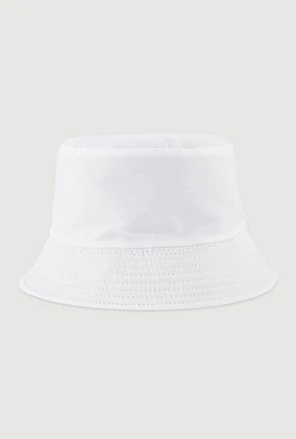 Womens Chic Bucket Hat, White