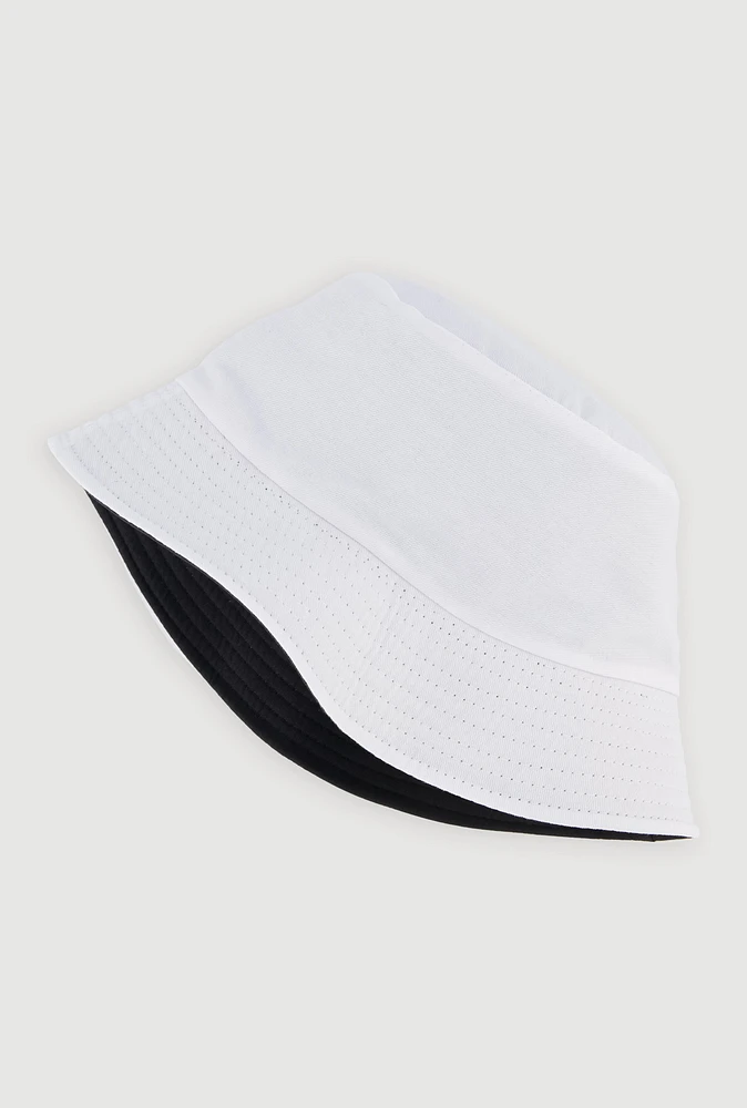 Womens Chic Bucket Hat, White