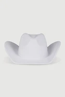 Womens Star Studded Rhinestone Detail Cowboy Hat, White