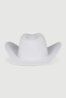 Womens Star Studded Rhinestone Detail Cowboy Hat, White