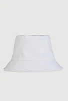 Womens It Is What It Is Embroidered Bucket Hat, White
