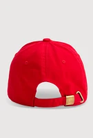 Womens Take The Risk Graphic Baseball Hat, Red