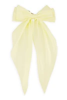 Womens Bow Knot Ribbon Hair Clip, White