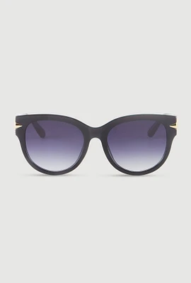 Womens Side Detail Ombre Lens Sunglasses,