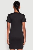Womens Play All Day Sleep All Night Nightgown, Black, Size S
