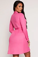 Womens Pajama Crop Top and Shorts with Robe Set, Pink,
